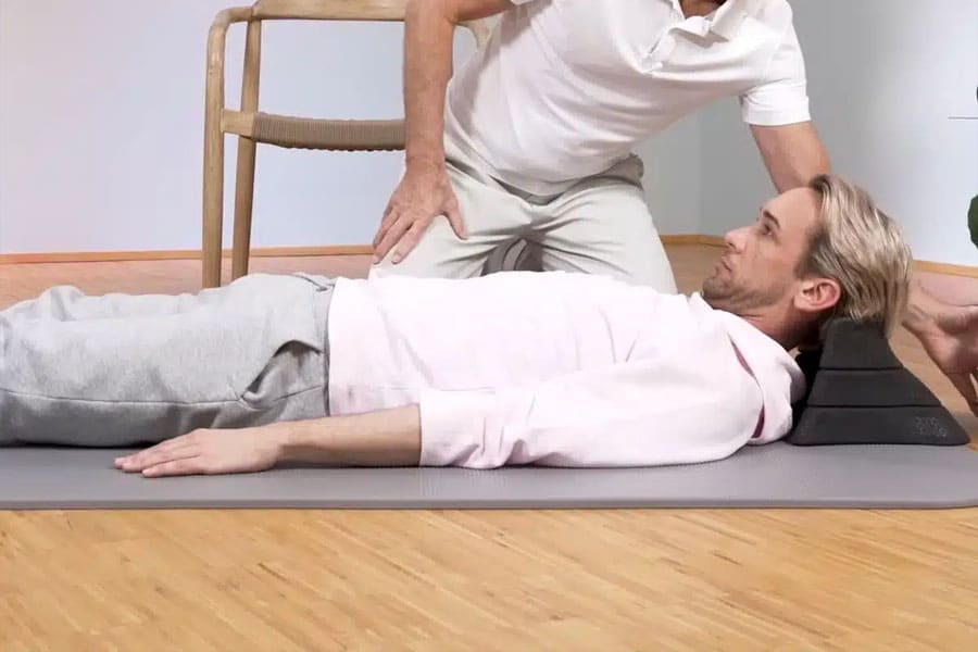 Exercise with a neck brace-1